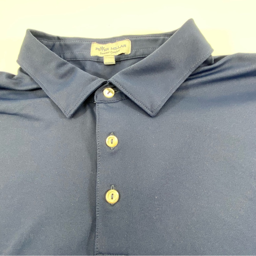 PETER  MILLAR Polo Shirt Navy Blue Men’s Size:XL